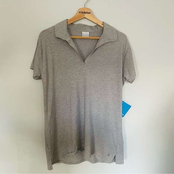 Columbia Women's Shadow Time Polo Shirt- Gray- Size XL- NWT - Picture 7 of 7